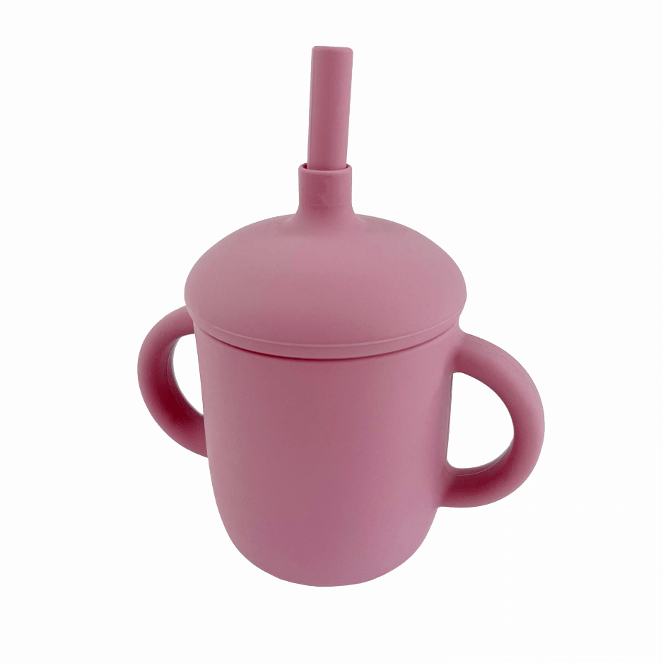ПОИЛЬНИК BLUSH силиконовый стакан с трубочкой